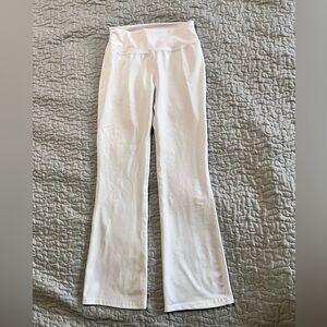 White Flared Yoga Pants